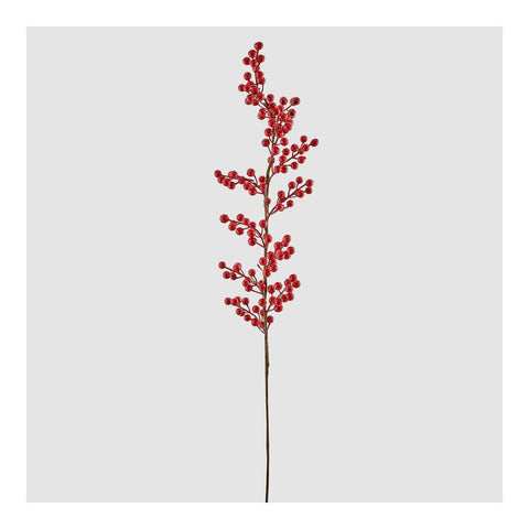 EDG - Enzo De Gasperi Christmas branch with realistic artificial red berries H100cm