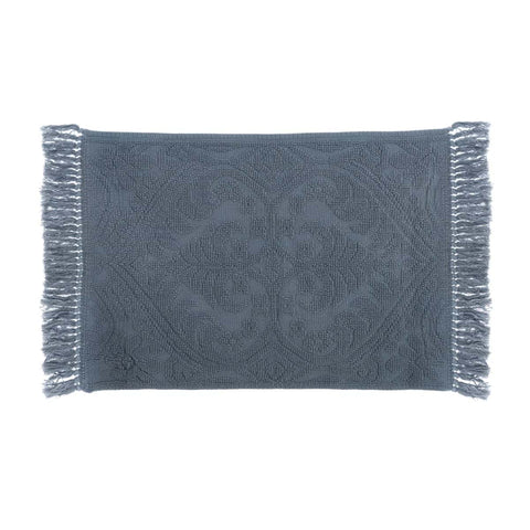 Blanc Mariclò Tapis Jacquard en coton avec pompons 50x80 cm 3 variantes (1 unité)