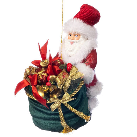 GOODWILL Père Noël en résine avec cadeaux 15,5 cm