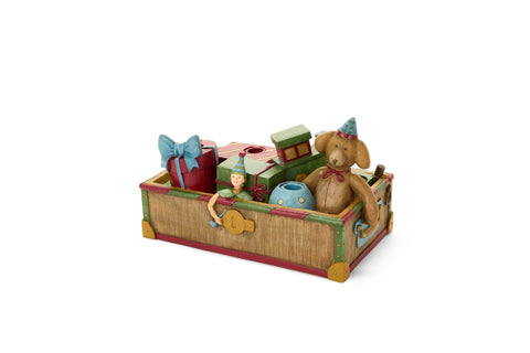 Nuvole di Stoffa Decoro natalizio baule dei giochi resina 30x18x18 cm