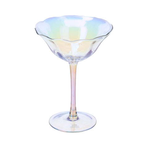 Hervit Set of 2 iridescent glass cups "Fleur" 200 ml