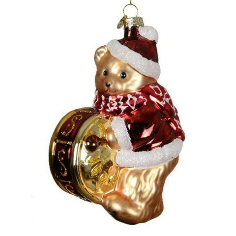 Kaemingk Glass Christmas Bear 10x8xH16 cm 4 variants (1 unit)