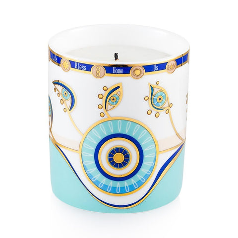 Emò Italia Porcelain candle with "Aegean" eye Made in Italy 8x9 cm 4 variants (1pc)