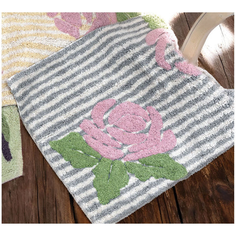 L'Atelier 17 "Garden" Rose or Tulip Bath Mat 60x100 cm 6 variants (1 piece)