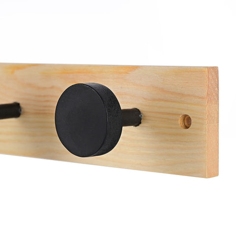Estia Home Appendiabiti da parete in legno 4 Ganci 40x6x6 cm