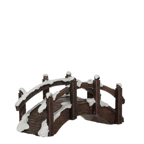 Luville Ponte di legno innevato L12,5x5,5xH6 cm
