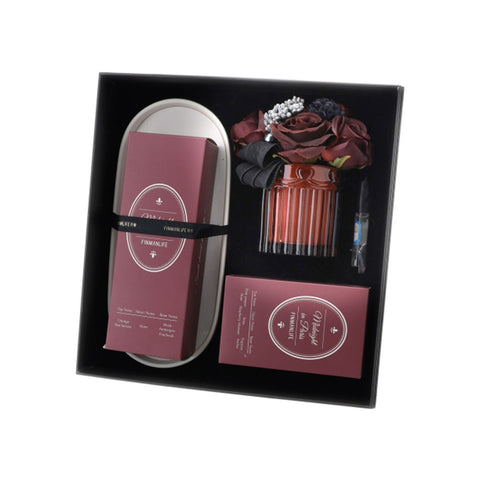 Hervit Set Désodorisant de luxe, fleurs et bougie L29xH17 cm