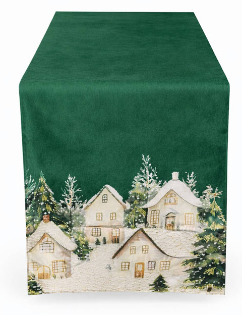 Clodette Runner di natale in velluto "Livigno" 160x40 cm 3 varianti(1 unità)