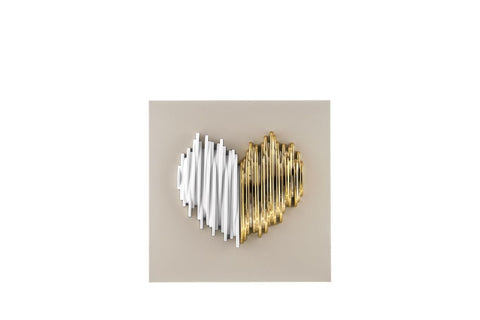 Bongelli Preziosi Quadro con cuore stilizzato nocciola 15x15 cm