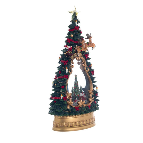 Figurine d'arbre de Noël Blanc Mariclò avec lumières LED 17 x 10 x H 35 cm