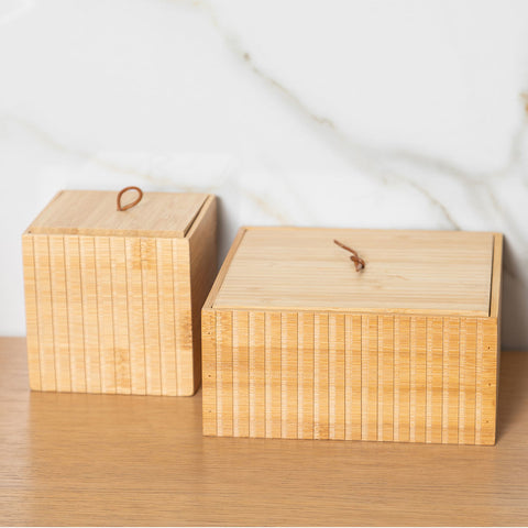 Estia Home Scatola Porta oggetti / Organizer "Bambo Essential" 15x15xH7 cm