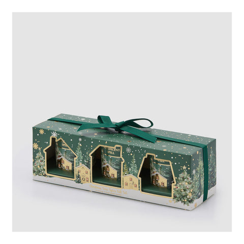 EDG Set 3 Candele di natale profumate verde 15h Ø5 H6 cm