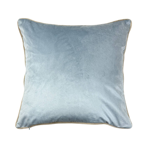 Blanc Mariclò Cuscino arredo effetto velluto azzurro "Velluto soffice" 2 varianti(1 unità)