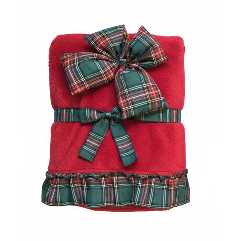 PLAID SHERPA AVEC RUBAN ASSORTI