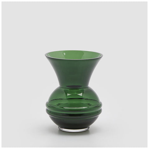 Vase en verre vert EDG Enzo de Gasperi D15xH20 cm