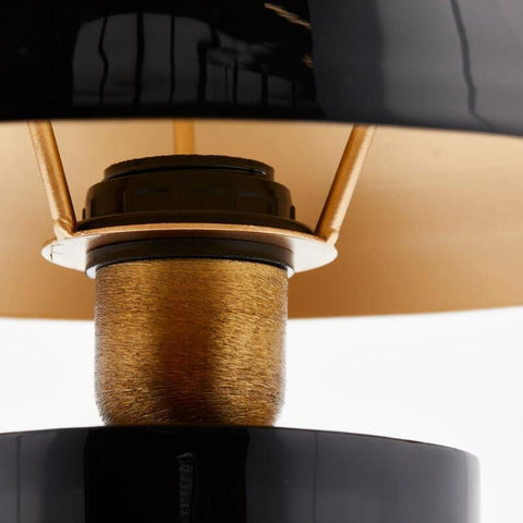 EDG Enzo De Gasperi Lampada Fungo "Glossy" luce led in metallo nero IP20 D26xH39 cm - Angelica Home Stabia