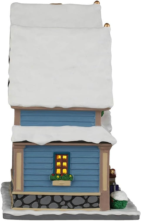 LEMAX Edificio luci led "Carol Residence" in porcellana H19.5x19x11.9 cm
