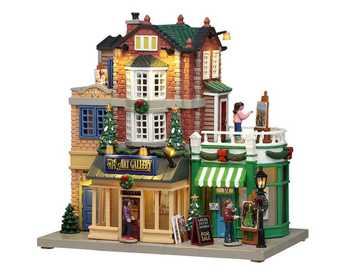 LEMAX Edificio con luci led "Olde City Art Gallery" H20.5x21.5x13 cm