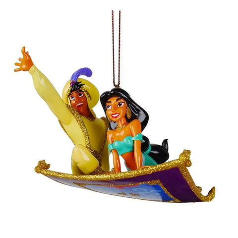 Kurt S. Adler Décoration de sapin de Noël Disney, Aladdin &amp; Jasmine H10 cm