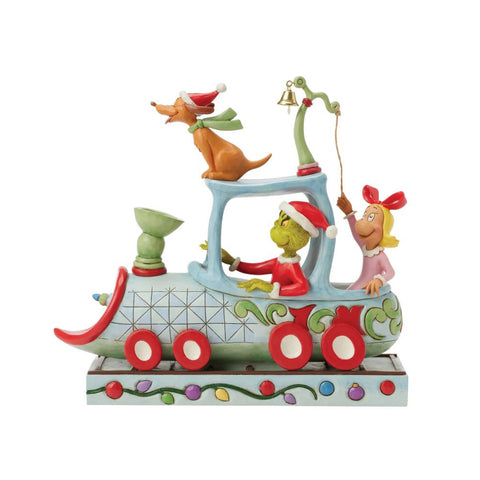 Enesco Statuina di natale Grinch su treno, Jim Shore 25.5x9xH21 cm