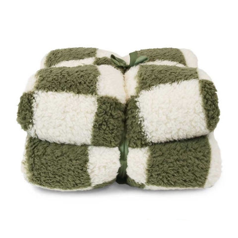 Plaid en fourrure à carreaux Unique Living 150x200 cm 3 variantes (1 unité)