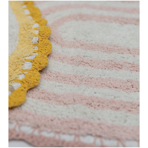 L'Atelier 17 Tappeto ovale bagno con merletto "All Around" 50x80 cm 5 varianti(1unità)