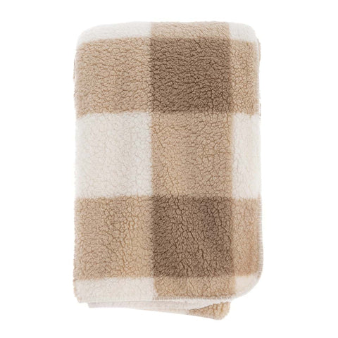 Plaid Sherpa Blanc Mariclò « Soft Essential » 140 x 170 cm 3 variantes (1 unité)