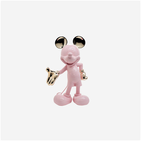 LEBLON DELIENNE Statuina Topolino Welcome piccolo rosa/oro 18.5xH30 cm
