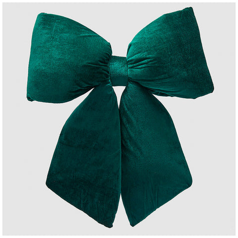 EDG - Enzo de Gasperi Green velvet effect Christmas bow 60xH64 cm