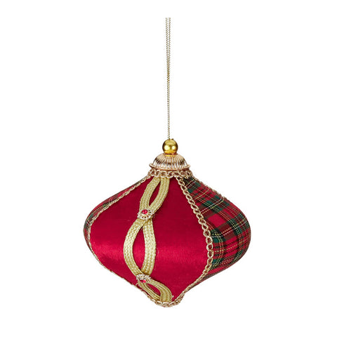 GOODWILL Scottish Tartan Christmas Ball 12.5 cm 3 variants (1pc)