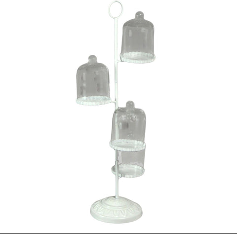 L'Atelier 17 Alzatina decorativa 4 contenitori in vetro 20xH53 cm