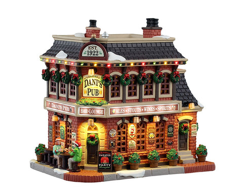 LEMAX Edificio illuminato "Dani's Pub" in porcellana H18x19x12 cm