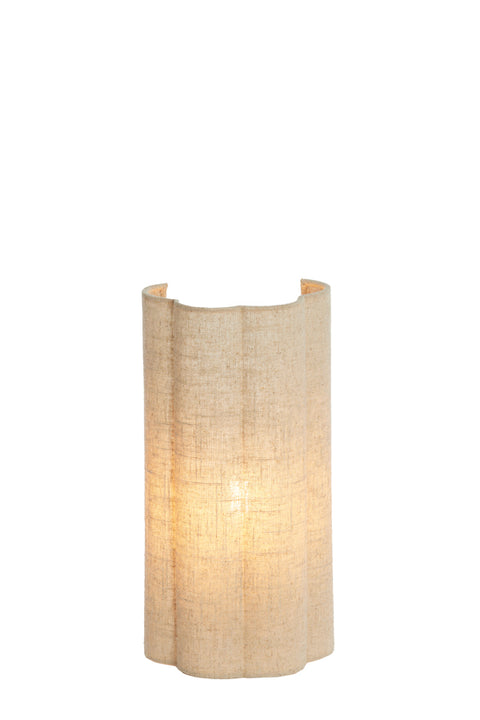 Light & Living Lampada da parete in tessuto beige "Fringe" 15x10xH30.5 cm