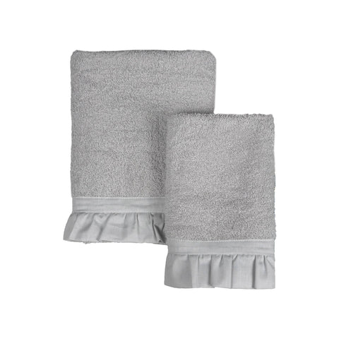 Blanc Mariclò Set 2 asciugamani da bagno in cotone con gala "Sogno" 40x60/60x110 cm 6 varianti(2 unità)