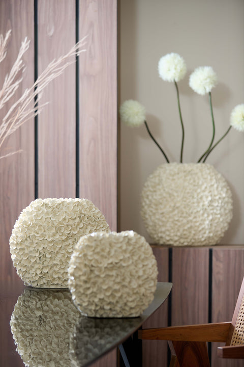 Light & Living Vaso portafiori da tavolo crema "Nana" 44x20.5xH38.5 cm