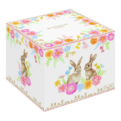 Easy Life Portaburro di pasqua in porcellana con fiori "Tres Jolie" D16 cm