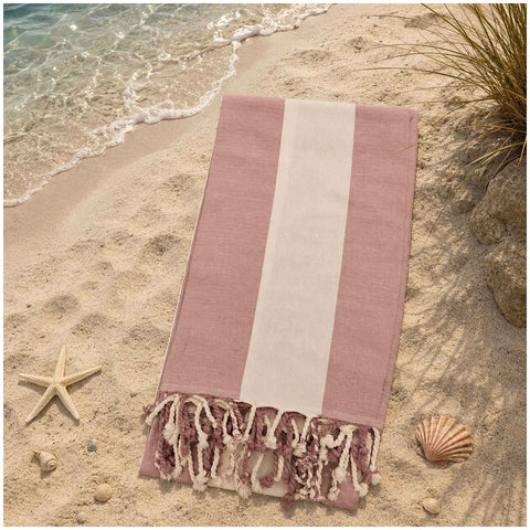 Art Deco Telo mare Fouta a righe in cotone + frange 100x185 cm 4 varianti(1 unità)