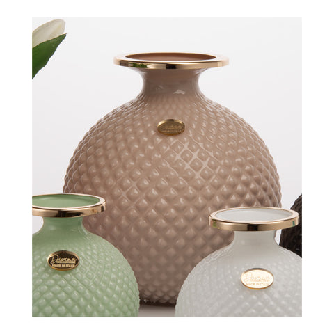 Divina Collection Grand vase en verre "Serenya" D20xH22 cm 2 variantes (1 unité)