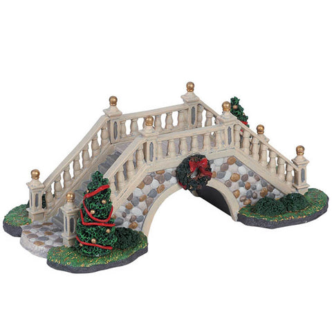LEMAX Pont décoratif "Park Footbridge" en porcelaine H7 x 18,5 x 9,7 cm