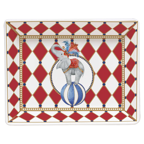 Easy life Svuotatasche di natale in porcellana "Circus" 14x11 cm