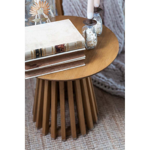 Blanc Mariclò Tavolino rotondo in legno "Euterpe" D50xH45 cm