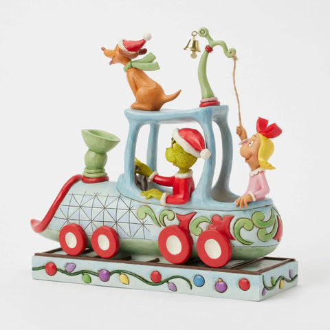 Enesco Statuina di natale Grinch su treno, Jim Shore 25.5x9xH21 cm
