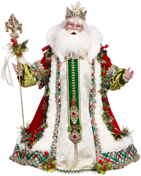 GOODWILL Mark Roberts Babbo Natale "Holly Old Santa Nick Doll" in resina H61 cm