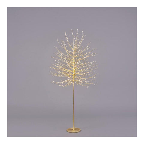 EDG Enzo De Gasperi Gold Beech Christmas tree with 900 LEDs (warm light) H180 D75 cm