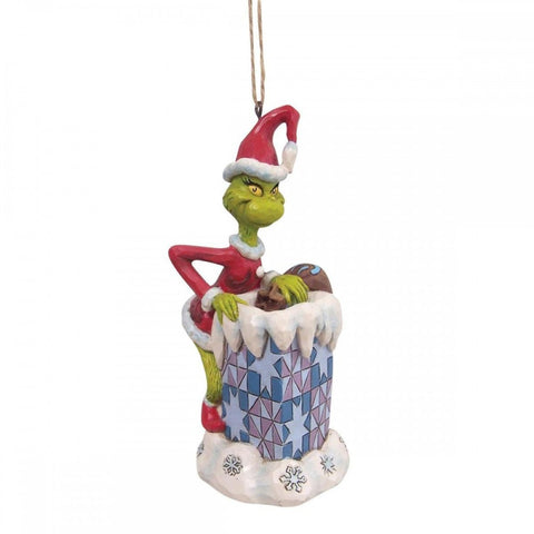 Enesco Grinch grimpant à la cheminée "Jim Shore" 7x5xH13,3 cm