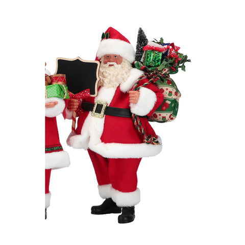 Figurine de Père Noël Timstor 18x13xH28 cm 4 variantes (1 unité)