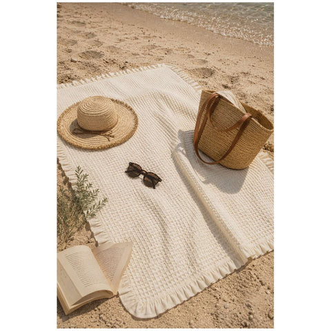 Serviette de plage nid d'abeille L'Atelier 17 "Tintarella" 90x170 cm 6 variantes (1pc)