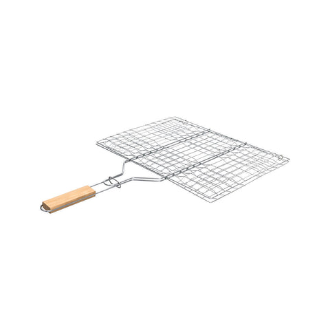 Estia Home Griglia barbeque in metallo, manico in legno 49x30cm