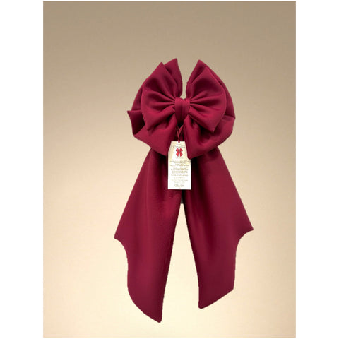 Madame Fioccò Fiocco bordeaux artigianale di natale 2 varianti(1 unità)