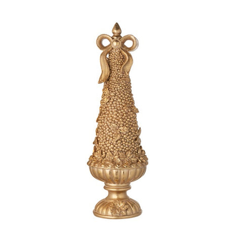 L'arte di Nacchi Albero di natale decorativo in resina oro D13xH41 cm